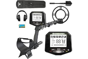 GreenRex Détecteur de Métaux Professionnel pour Adultes, localisation précise étanche, Haute précision Or et Argent, utilisable sous l’Eau et Plage, Bobine 25,4CM IP68, écran LCD, Puce DSP avancée.