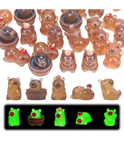100 pezzi piccoli capibara per casa delle bambole miniature