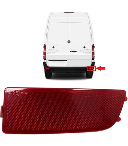 Lot De 2 Réflecteurs Arrière Pour Mercedes Sprinter B906 (2006-2018) – Remplacement Pare-Chocs, Plastique