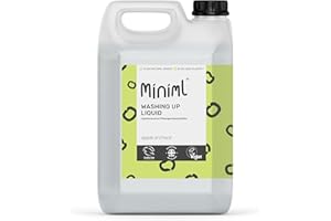 Miniml Eco Washing Up Liquid 5L Refill - Apple Orchard Scented Non Bio & Skin Sensitive Friendly Dish Wash Cleaner that's Plant Based Vegan & Cruelty Free - Natural Cleaning Products (500 Washes)