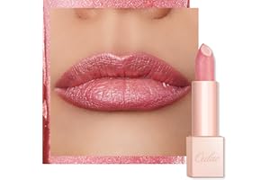 Oulac Pink Shimmer Lipstick for Women-Moisture Tinted Lip Balm for Dry Lips, Glitter Surface, Creamy Formula, Hydrating & Smooth, Infused with Shea Butter, Vegan, Clean Beauty (PG03) Pink Jewel