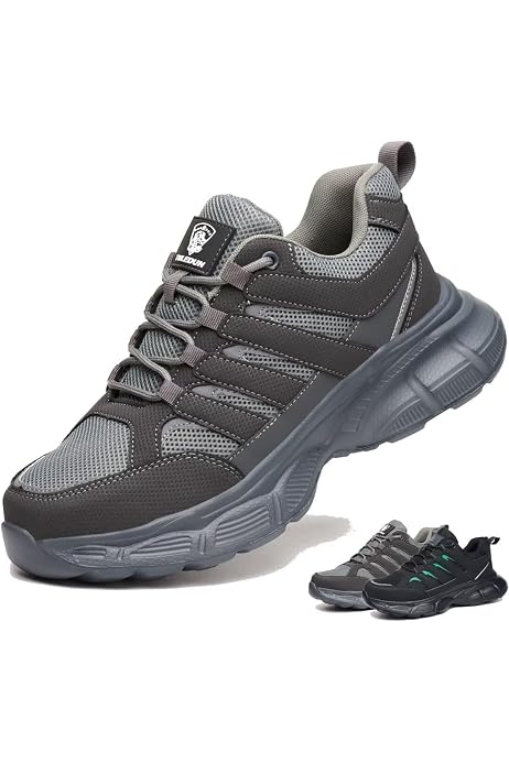 Chaussures De Sécurité Hommes DYKHMILY - Embout Acier 200J - Légères Et Confortables - Style Basket