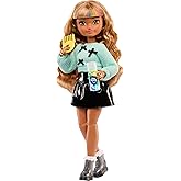 Barbie Dream Besties dolls and accessories, Zia with wavy brown hair whose joints can be bent with her removable clothes