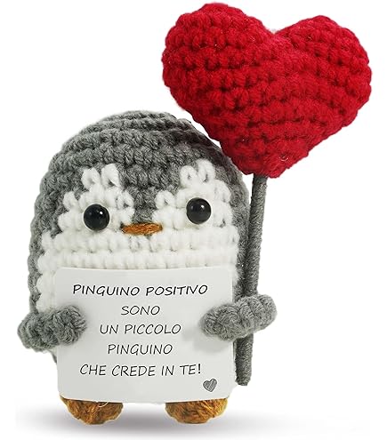 Lasuroa Divertente Pinguino Positivo, 6,5cm Giocattoli Pinguino Con