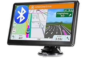 NAVRUF Bluetooth Navigatore satellitare per auto camion, 7 pollici con aggiornamento gratuito a vita delle ultime mappe EU 2023 per il Italia, include avvisi per autovelox con ricerca