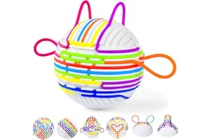 COLWINKU Sensory Activity Ball with 16 Silicone Sticks, Fidget Toys for Kids Adults, Autism Sensory Toys for ADHD, Anxiety, Stress Relief, Travel-Friendly Toy Ideal for Home, School, Birthdays