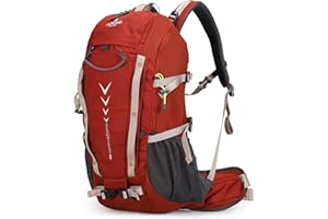 Aoking Mochila senderismo,escalada,40 L-50 L,Elementos estándar_tabla de malla de flujo de aire extraíble,impermeable,silbato SOS,funda para lluvia