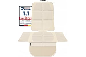 LIONSTRONG - Protector Seguro para Asiento Infantil - Protege tu Coche - Fundas para sillas de Coche - ISOFIX (Crema)