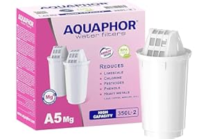 AQUAPHOR A5 Mg Pack 2 wkład filtrujący do wody, z magnezem, biały, 350 l