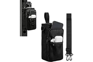 heavenlife Magnetisk vattenflaska väska för gym, magnetisk gymväska med mobiltelefonfack och justerbar axelrem, magnetisk fla