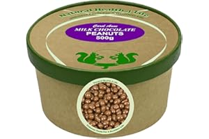 Natural Health 4 Life Carol Anne Confectionery Milk Chocolate Peanuts 500 g (1 Tub)