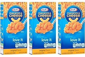 Giftoluxe Kraft Original Macaroni & Cheese 3-Pack, 206grams Each | Mac and Cheese Instant Food | American Food (3 pack)