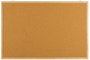 OFFICER PRODUCTS Office PRODUCTS Bacheca In Sughero, 150x100 cm, Cornice In Legno, Ideale Per Casa E Ufficio, 1 Pezzo, Installazione Orizzontale