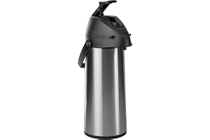 ONVAYA® Airpot pumpkanna | 1,8 liter | Isoleringskanna | Termoskanna | dryckesautomat | matad rostfritt stål