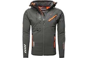 Geographical Norway Hommes Softshell Veste D'Extérieur Rainman Turbo-Dry Capuche