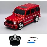 جهاز تحكم عن بعد Giffy/Toy كامل الوظائف قابل لإعادة الشحن مضاء موديل 27 ميجا هرتز تصميم واقعي Drift Shooting Jeeep Vehicle (أحمر)