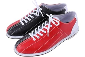 SDEQA Damen Herren Bowlingschuhe Leder Bowlingschuhe Unisex rutschfest Atmungsaktiv