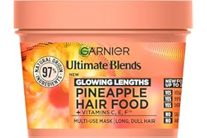 Garnier Ultimate Blends Glowing Lengths Pineapple & Amla Hair Food 3-in-1 Hair Mask Treatment 400ml