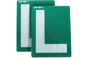 Autodomy Placa L Novel Cristales Tintados Pack 2 Unidades | Pegatina L Homologada Exterior | L para Lunas Tintadas es Reflectante | Homologada por la DGT