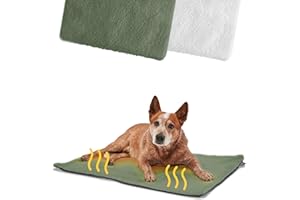 PiuPet® Manta térmica Perro I 90x60cm I Autocalentado I Sin Electricidad y baterías I Manta Perros I Cojín de Calor I Innovador e ecológico I Manta termica I Manta Mascota | Manta Perro | Verde