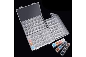 KULANNDER 3 Pack Diamond Embroidery Box, Each Diamond Storage Box with 28 Mini Compartments Grids, 5D Painting and Cross Stitch Tools Accessory Containers for DIY Art Craft