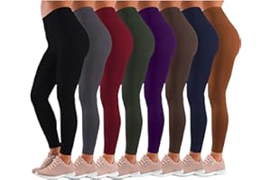 Love My Fashions® Women's 6 Pack Super Soft High Waisted Elasticated Tummy Control Winter Warm Thick Fleece Lined Seamless Full-Length Leggings for Workout & Running
