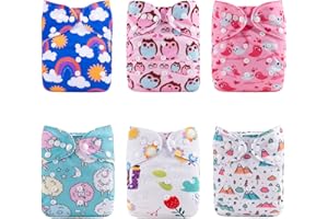 ‎ALVABABY ALVABABY-Windeln stoffwindeln wiederverwendbar waschbar 6 Windeln + 12 Einlagen 6DM54-DE