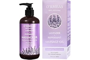 O'RMEAS Massageöl für Erwärmen, Entspannen, Massieren Gelenkschmerzen Linderung, Lavendel Peppermint Massage Oil Massageöl Feuchtigkeitsspenden 10.2 fl.oz