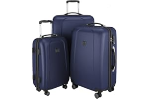 HAUPTSTADTKOFFER - Wedding - Set de 3 Valises rigides Bagage Trolley 4 roues Bleu Foncé