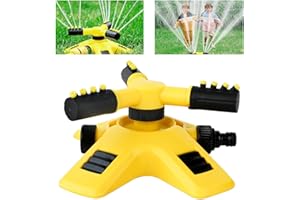 JJYHEHOT 360 Grad Kreisregner Rasensprenger, Wassersprinkler, Sprinkler Spielzeug für Kinder, 3-Arm Sprenger Rotierende Garten Sprinkler für Bewässerungsanlagen für Rasen, Pflanzen, Blumen, Gemüse