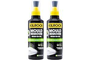 Kilrock Mould Remover Brush-On Gel 2 x 250ml - Eliminates Mould & Mildew - Accurately Target Areas of Mould Growth - For use in Baths, Showers, Corners, Edges, Grout Lines