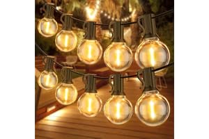 Utomhus ljusslinga LED, 45,7M G40-strängljus Utomhusutbyggbar med 75 + 2 G40 -glödlampor IP45 Vattentät inomhus/utomhus led f