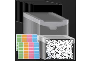 KOKOROSA 50 Stück Stempel und Stanzformen-Aufbewahrungs Tasche mit Gummi magnetische Blätter Lagerung Umschlag, Suitable for Storage Cutting Dies,geeignet für die Lagerung Schneiden stirbt, Scrapbooking