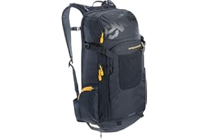EVOC FR TRAIL BLACKLINE 20l plecak z ochraniaczem, plecak na wycieczki rowerowe i szlaki (LITESHIELD ochraniacz pleców z certyfikatem TÜV/GS, LITESHIELD SYSTEM AIR, rozmiar M/L), czarny