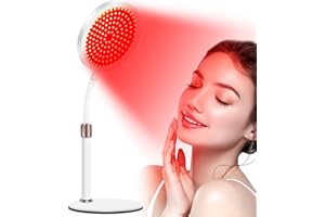 ‎TRAYVESPACE Trayvespace Rotlichtlampe, 100LED Rotlichtlampe mit 15/30/45Mins Timer, 10 Helligkeit, 660NM & 850NM Rotlichtlampe Gesicht für Erkältung, Muskelverspannung