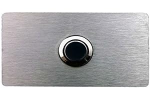 Eurosell Plaque de sonnette design et bouton de sonnette en acier inoxydable V2A avec ou sans éclairage LED - Super idée cadeau pour un déménagement, argent