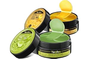 MIFELOY 2 Packs 60 Pcs Under Eye Patches, 24K Gold+Green, 30 Pairs Women Undereye Mask for Puffy Eyes Dark Circles Treatment, Beauty Skin Care, Men Collagen Gel Pads Hydrating for Eye Bags Puffiness Wrinkle