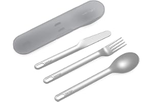 Bentgo® Stainless Travel Utensil Set - Reusable 3-Piece Silverware Set with Carrying Case, High-Grade Premium Steel, BPA-Free Case, Eco-Friendly - Ideal for Travel, Camping, and Office Use (Gray)