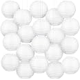 2 Lanterne Giapponesi In Seta 45cm Pieghevoli Per Decorazioni Festa Amosfun - 6