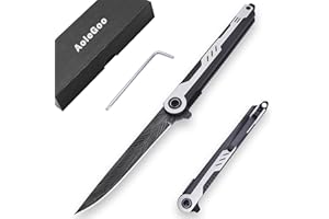 Aolegoo Navaja Plegable, Navaja de Bolsillo con Clip, Camping Outdoor Secrurity (Negro)