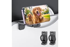 PROfezzion Podróżny uchwyt na telefon, bezpieczny lot, uchwyt na telefon, obracany o 360°, do iPhone'a 16, 16 Plus, 16 Pro, Max, serii 15, 14, 13, 12, z bezpiecznym etui, do samolotu, pociągu, biurka,