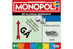 Brädspelet Monopoly med förvaringsbricka och större spelpjäser - Svensk version