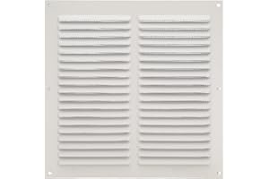 Amig - Griglia Quadrata in Alluminio con Zanzariera | Griglie di Ventilazione per Presa d'aria | Ideale per Soffitto Cucina e bagno | Dimensioni: 200 x 200 mm | Colore: Bianco