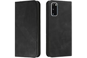 Mo-Somnus Kompatibel mit Samsung Galaxy S20 Hülle, Schutzhülle Samsung S20, Magnet PU Leder Tasche Flip Handyhülle Samsung S20, Klappbar Kartenfächer Samsung S20 Brieftasche Klapphülle (Schwarz)