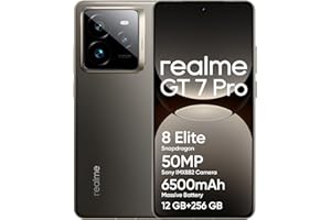 realme GT 7 Pro 5G Smartphone 12+256 GB,Procesor Snapdragon® 8 Elite,Ultrawyraźny aparat AI,Ładowanie SUPERVOOC 120 We,Tytaniczna bateria 6500 mAh,IP69,Odblokowanie pod wodą, Pomarańczowy(no adapter)