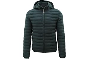 CIABALÙ Piumino Uomo 100 Grammi con Cappuccio Removibile Giubbotto Mezza Stagione con Collo Alto Giacca con Vestibilità Slim Fit