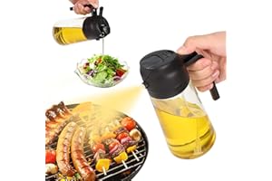 Blendura Ölsprüher, 2 in 1 Öl sprühflasche 470ml ölsprüher für Speiseöl, Oil Sprayer Können Ölspray und Gießen, ölspray zum Küche, Kochen, Grillen, Heißluftfritteuse, Salat, Backen