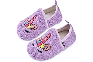 WateLves Kinderschuhe Mädchen Jungen Winter Warme Hausschuhe mit Rutschfester Sohle