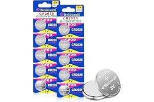 Beidongli CR2025 Pilas de Botón 3V Lithium Battery CR 2025 Litio Batteria,10 Piezas【5 Años de Garantía】