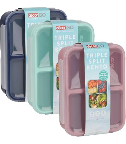 Joie Bento-Box – Lunchbox Mit 4 Fächern, Weiß/grün, Ideal Für Unterwegs, Schule, Büro, Maße: 7,87 X 7,4 X 2,1 Zoll